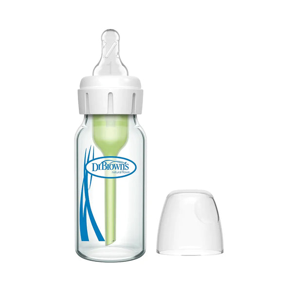 Dr.Browns Anti-Colic Options+ Narrow Glass Baby Bottle, 120 ml - Dezine Kids