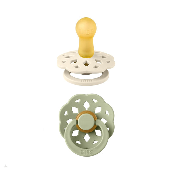 Bibs Boheme Pacifiers 2 Pack - Ivory/Sage