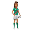 Barbie Soccer Doll, Brunette, #16 Uniform, Soccer Ball, Cleats, Socks