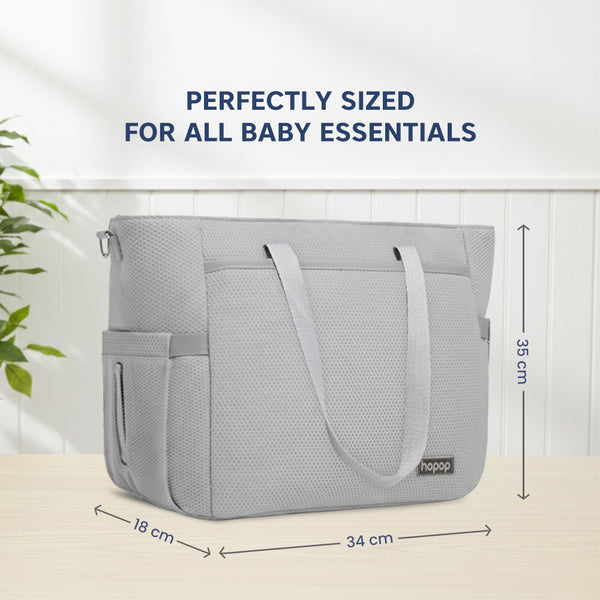 Hopop Tote Diaper Bag with Changing Mat