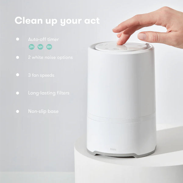 Frida Baby 3-in-1 Baby Air Purifier for Allergy Relief, Sound Machine for Sleeping + Nightlight