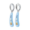 Hopop Stainless Steel Spoon & Fork Set with Travel Case, Portable & Durable - Dezine Kids