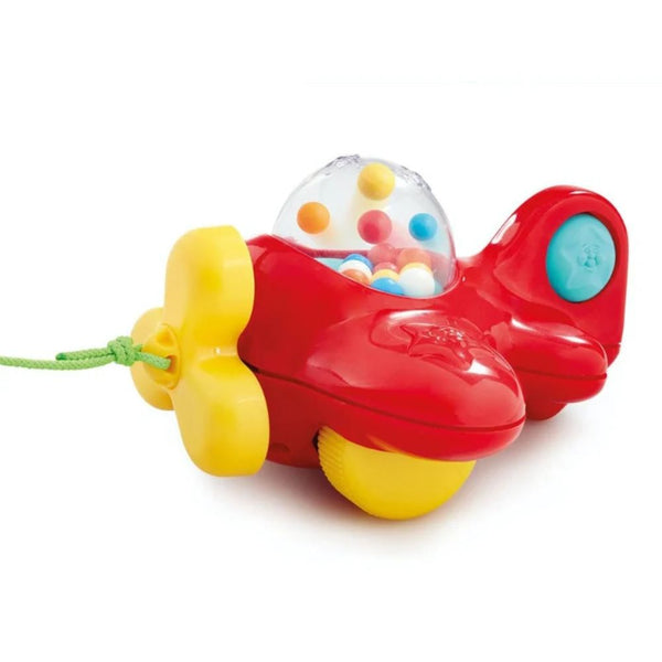 Elc Pull Along Popping Plane Multicolour - Dezine Kids