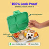 Basil 4 Compartment Stainless Steel Lunchbox with Plastic Lid - Retro Stack