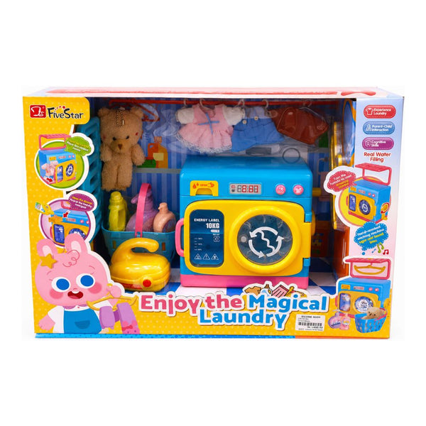 Five Star Magic Laundry Playset Fun & Interactive Pretend Cleaning Set - Dezine Kids