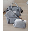 Beaba Wellington Diaper Bag, Large Capacity Baby Bag with Changing Mat, Durable, Water Resistant - Heather Grey