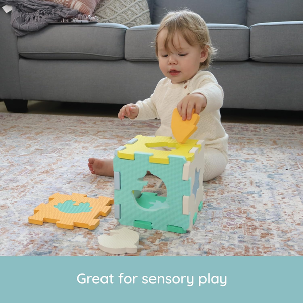 Infantino Soft Foam Puzzle Baby Mat for Tummy Time & Floor Play - Dezine Kids