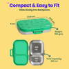 Basil 2 Compartment Stainless Steel Lunchbox with Plastic Lid - Retro Stack