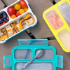 Bbluv Bento Complete Sealed Lunchbox with Spork - Aqua - Dezine Kids