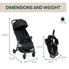 Chicco Glee Lightweight Baby Stroller with Multiple Recline Positions Pram for 0 to 4Y (Upto 22 Kg)- Uneven Black
