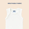 Hopop Baby 100% Soft & Stretchable Cotton Sleeveless Vest – Envelope Neck, White, Extra Breathable - Dezine Kids