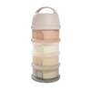 Beaba Stacked Formula Container, Airtight Multifunctional Storage Container, 4 Interchangeable Compartments, Microwave Safe - Clay