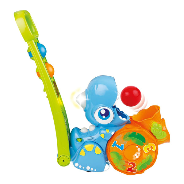 Winfun Popping Fun Dino PushAlong Toy with Ball Popping Action