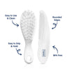 Hopop Soft Bristles Baby Comb & Brush Set – White - Dezine Kids