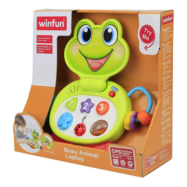 Winfun Busy Animal Laptop Frog2 Play Modes Learning Toy
