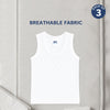 Baby Round Neck Sleeveless Cotton Vest (3–6 Months) – Pack of 3