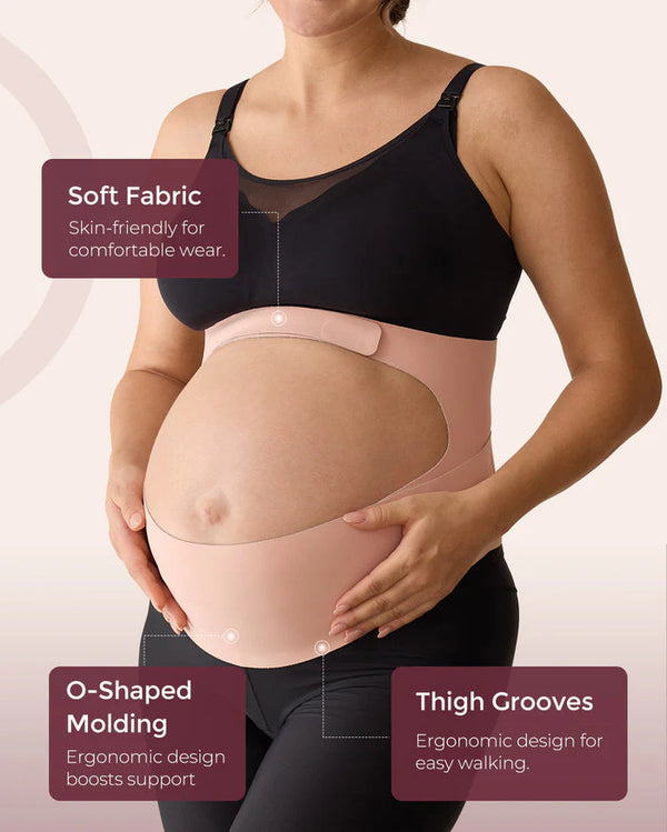 Momcozy BumpEase Ergonest Maternity Belly Band, O Shape Molding - Skin