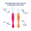 Hopop Silicone Baby Self-Feeding Spoons – Pack of 2 - Dezine Kids