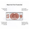 EzPz First Foods Set 100% Food Grade Silicone Baby & Toddler Suction Bowl with Built In Placemat - Sienna