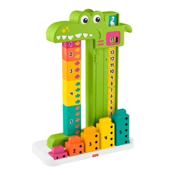 Fisher Price Adding Alligator Educational Toy with 10 Stacking Blocks - Dezine Kids