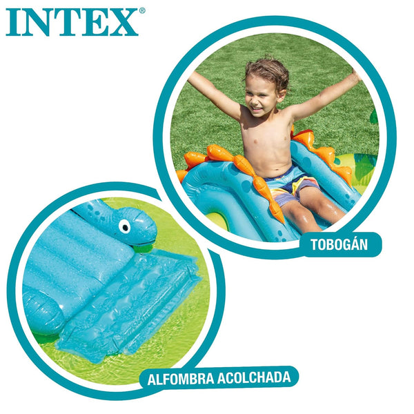 Intex Little Dino Inflatable Play Center with Slide - Dezine Kids