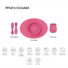 EzPz First Foods Set 100% Food Grade Silicone Baby & Toddler Suction Bowl with Built In Placemat - Pink