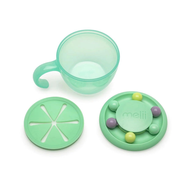 Melii Abacus Snack Container With Finger Trap, 200 ml - Mint