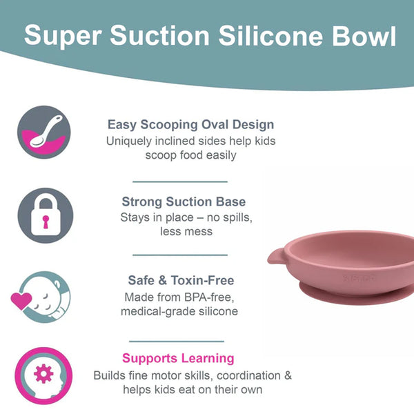 Bibado Silicone Suction Bowl - Blush