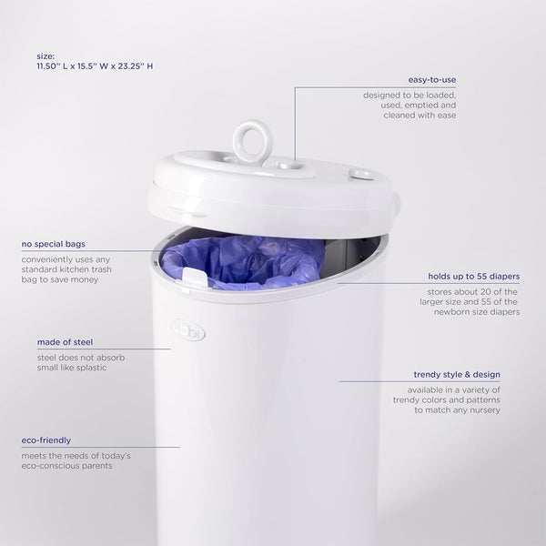 Ubbi Diaper Pail - Oat Milk