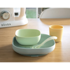 Beaba Silicone 4 Piece Baby Meal Set, Non-Slip, Unbreakable, Easy to Clean, BPA-Free Baby Feeding Set - Yellow