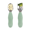Beaba Set of 2 Stainless Steel Pre Cutlery - Sage Green