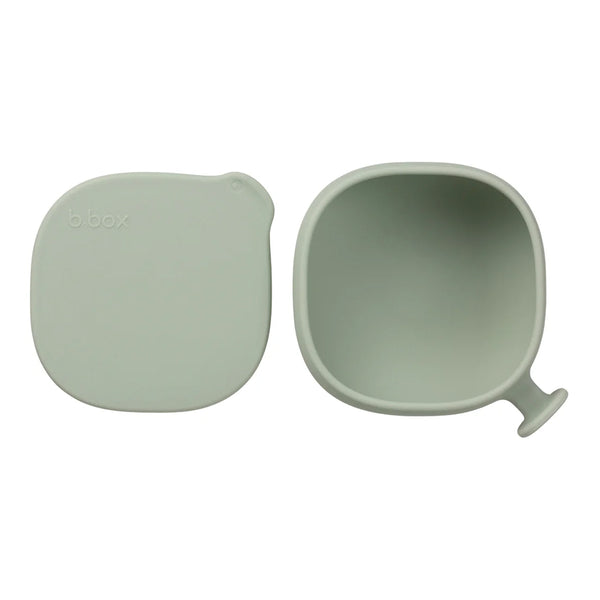 B.Box Silicone Bowl Plus Lid With Suction Base - Sage Green