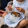 Beaba Stainless Steel Insulated Food Jar, Isothermal Portion 500 ml - Baltic Blue/White