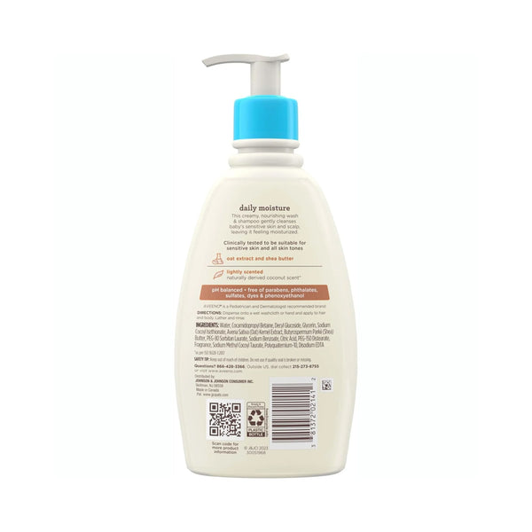 Aveeno Daily Moisture Wash & Shampoo - 354ml