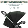 Chicco Bravo Quick Fold Baby Stroller Pram for 0 to 4Y (Upto 22 Kg) - Black