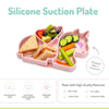 Melii 100% Food Grade Silicone Plate Suction Base With Divided Sections - Unicorn