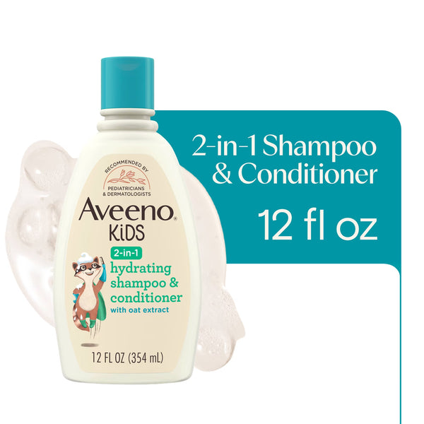 Aveeno Kids 2 in 1 Shampoo & Conditioner, Hypoallergenic - 354ml