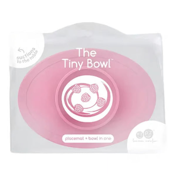 EzPz Tiny Bowl 100% Food Grade Silicone Suction Bowl Non Slip & Microwave Safe - Bright Pink