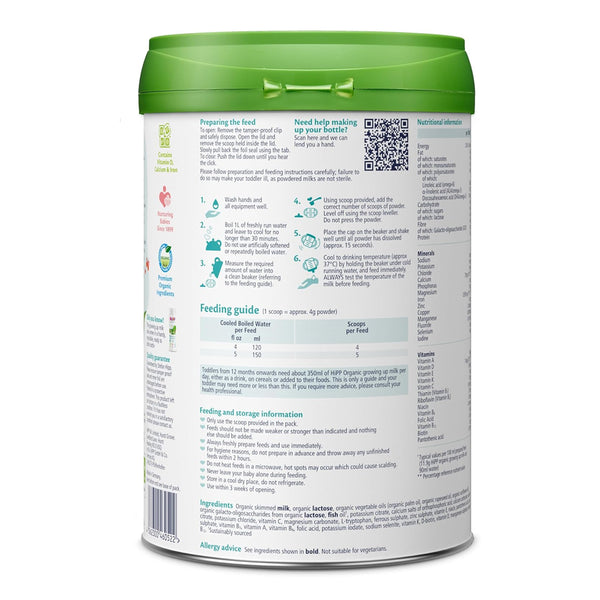 Hipp Organic 3 Growing Up Toddler Formula 12+ Months 800g