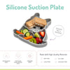 Melii 100% Food Grade Silicone Plate Suction Base With Divided Sections - Bulldog