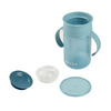 Beaba 360° Baby Learning Cup with Anti-Drip Disc, Dual handle & Spillproof Sippy Cup for Toddlers, 340 ml - Blue
