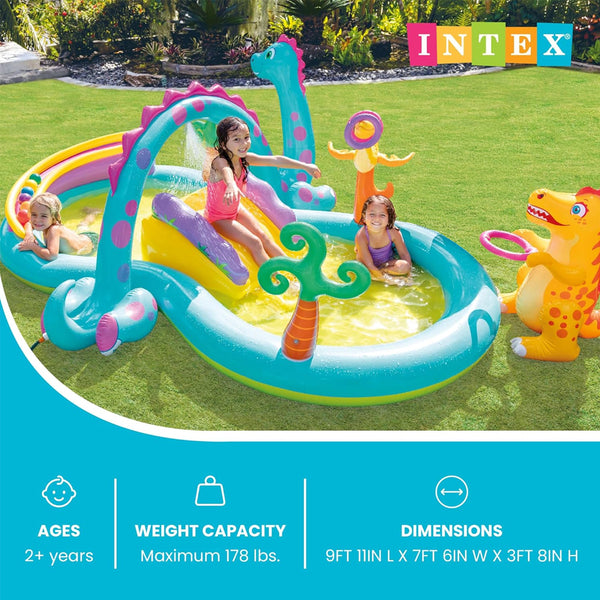 Intex Dinoland Inflatable Play Center with Slide - Dezine Kids