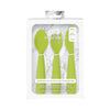 EzPz Happy Utensils for Toddlers(Spoon, Fork & Knife) - Lime