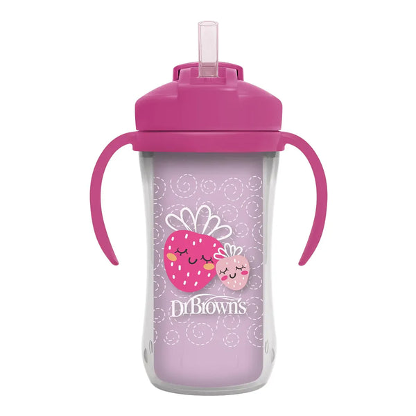 Dr.Browns Milestones Insulated Straw Cup - Pink - Dezine Kids