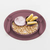 EzPz Mini Feeding Set for Toddlers (Mat, Spoon & Fork) - Mauve