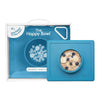 EzPz Happy Bowl 100% Food Grade Silicone Suction Bowl with Built In Placemat - Blue