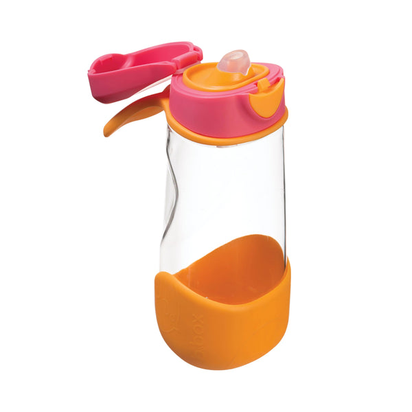 B.Box Tritan Sport Spout Drink Bottle 450 ml - Strawberry Shake Pink Orange