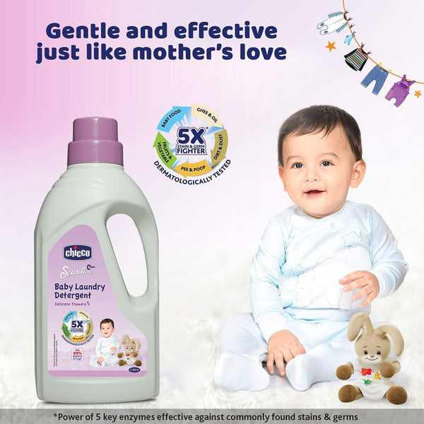 Chicco Baby Laundry Detergent Delicate Flowers - 1Ltr