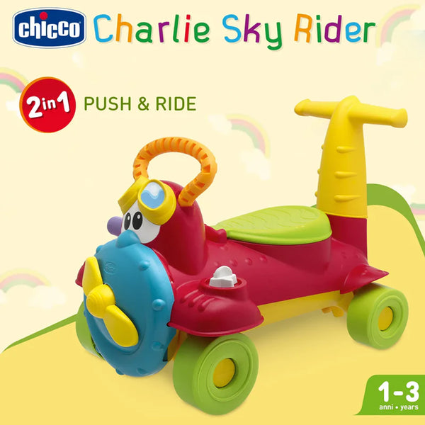 Chicco Charlie Sky Rider 2 in 1 Ride On Push & Walk Support For 1 to 3Y (Upto 20 Kg)