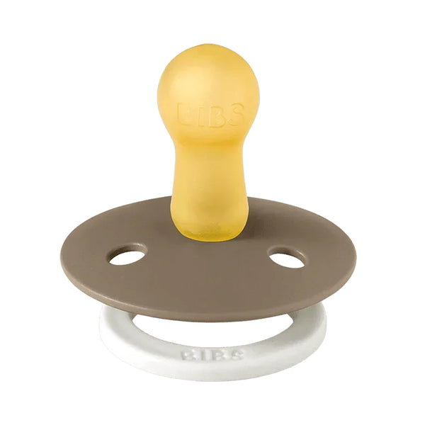 Bibs Colour GLOW Pacifiers 2 Pack - Vanilla/Dark Oak